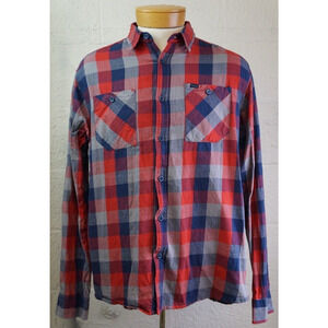 Rab Dusker Long Sleeve Red & Blue Check Casual Cotton Shirt size XL
